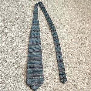 Knightsbridge Blue and Gray Patterned Tie